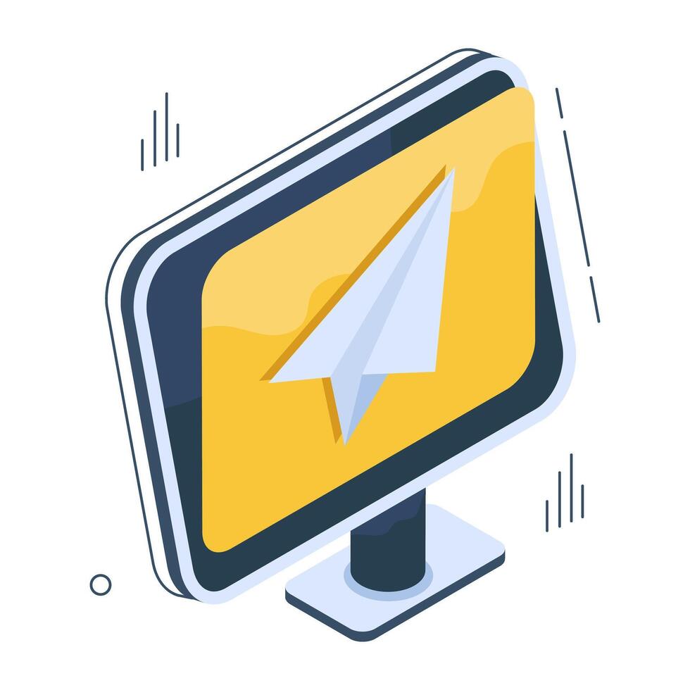 A unique design icon of send message vector