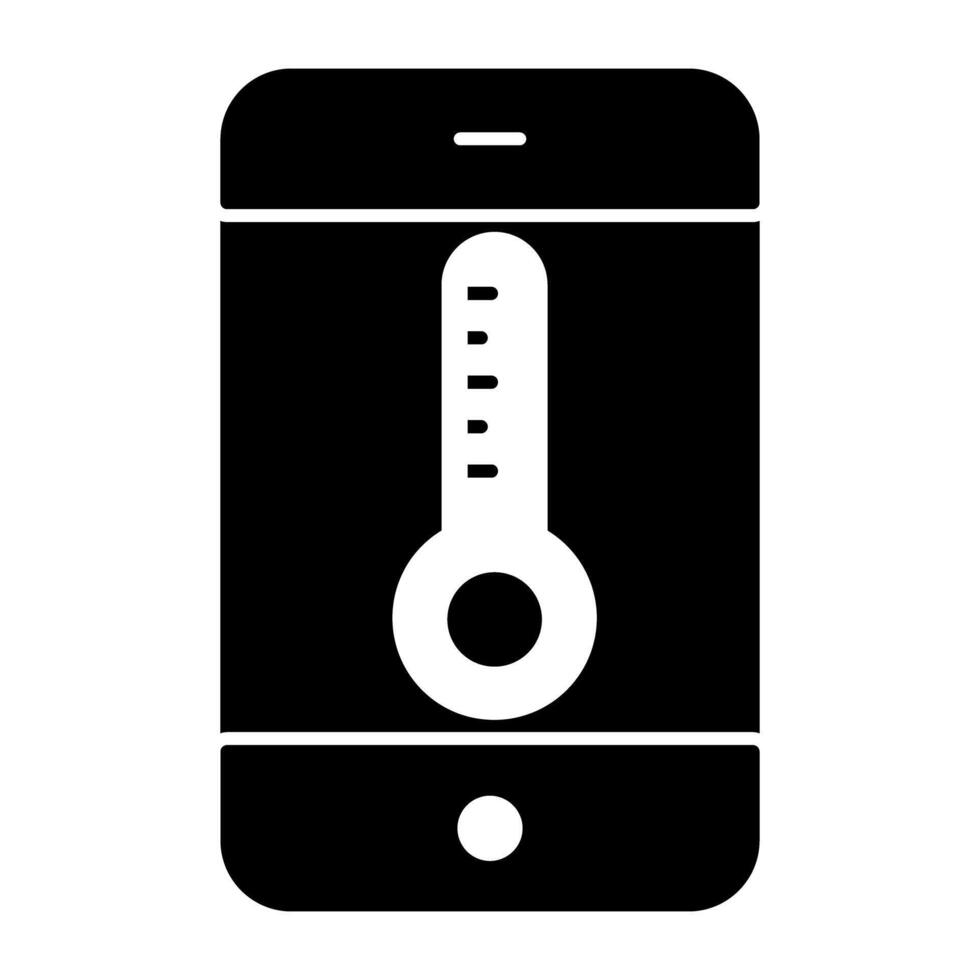 Mobile weather app icon in editable design vector