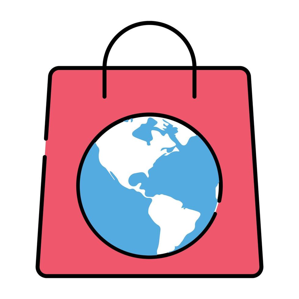 un Perfecto diseño icono de global compras vector