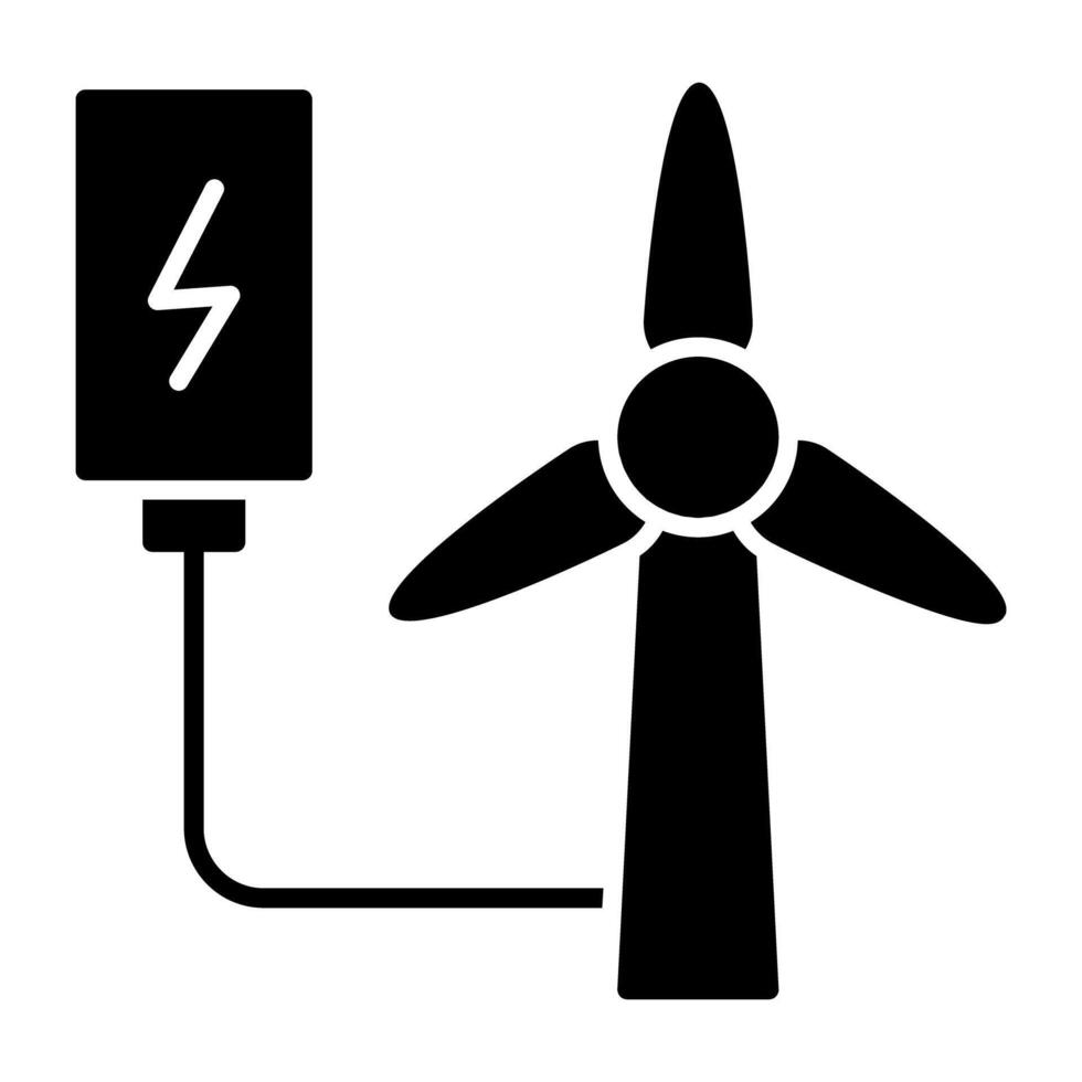 A premium download icon of turbine energy vector