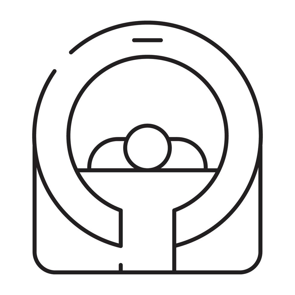 Ct scan machine icon in linear design vector