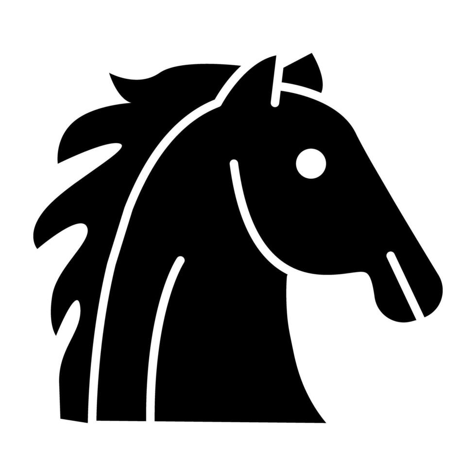 un de moda diseño icono de caballo animal vector