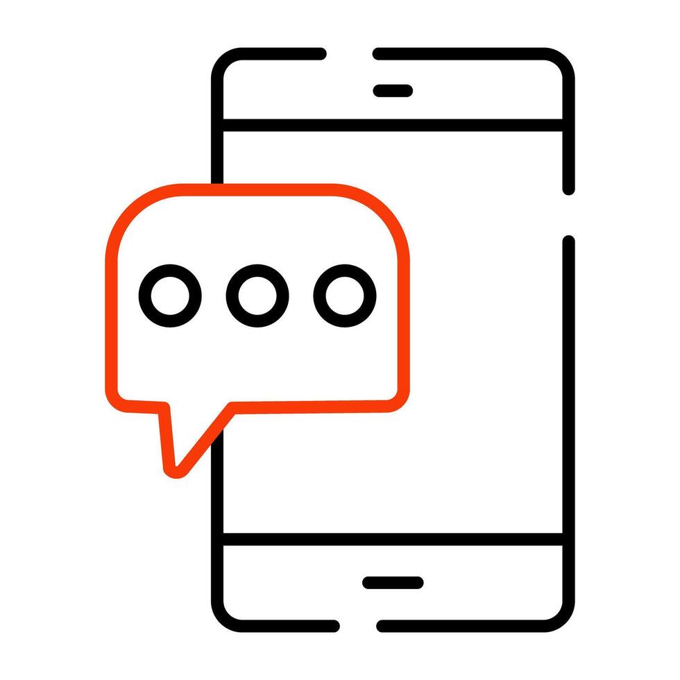 Modern design icon of mobile chat vector