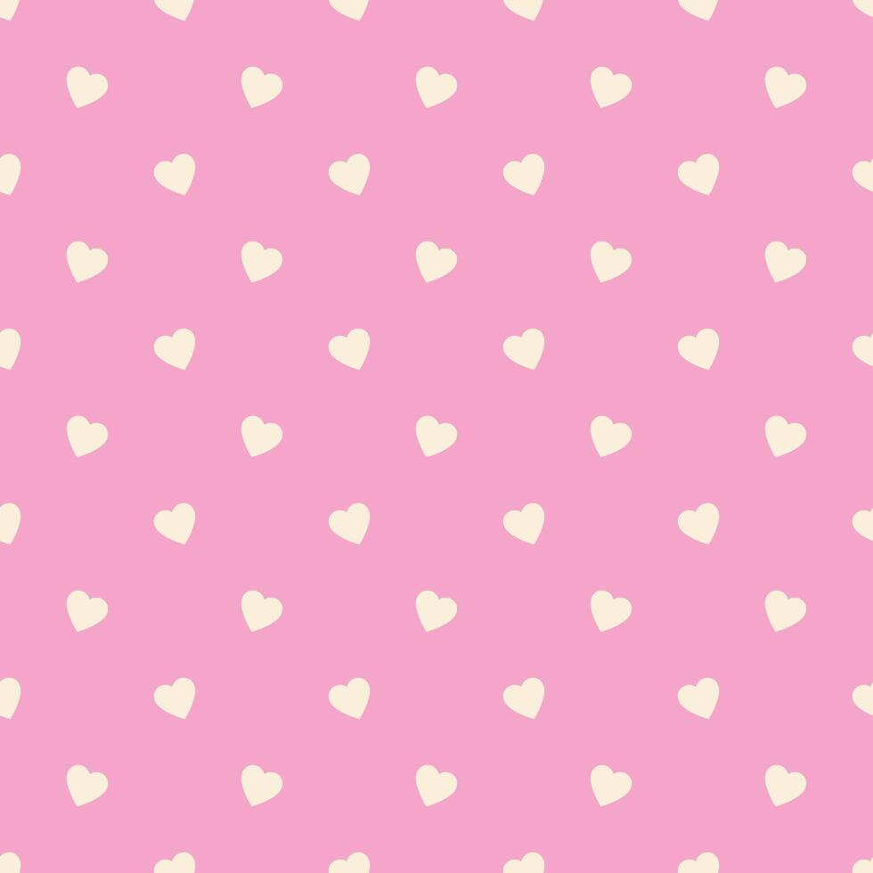 Heart seamless pattern, endless texture. Light yellow hearts on pink background, vector illustration. Valentine's Day Pattern. Anniversary, birthday design. Love, sweet moment, wedding design.