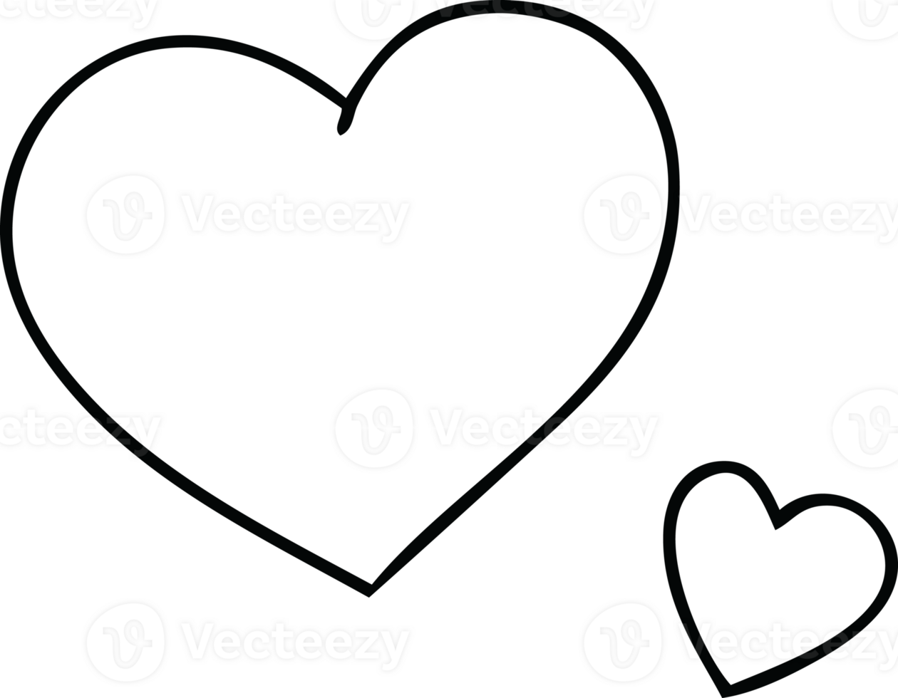 line drawing quirky cartoon pink hearts png