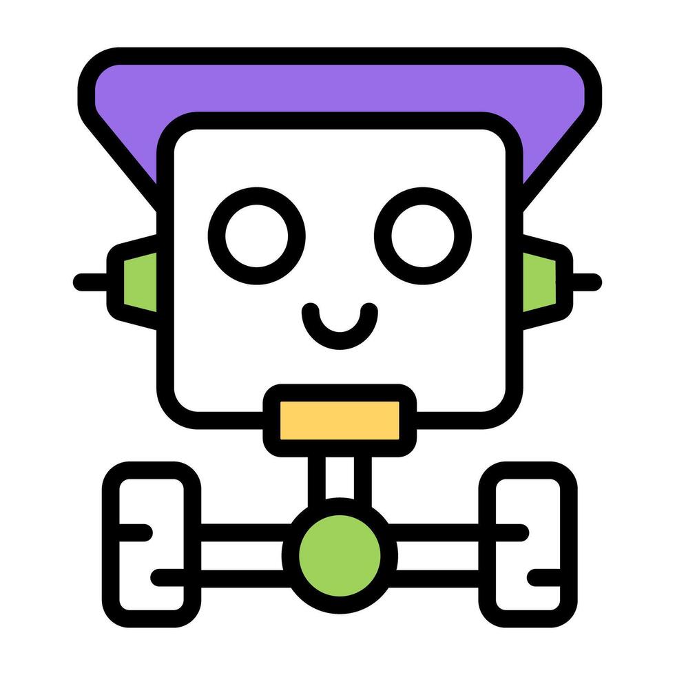An icon design of robot isolated on white background vector