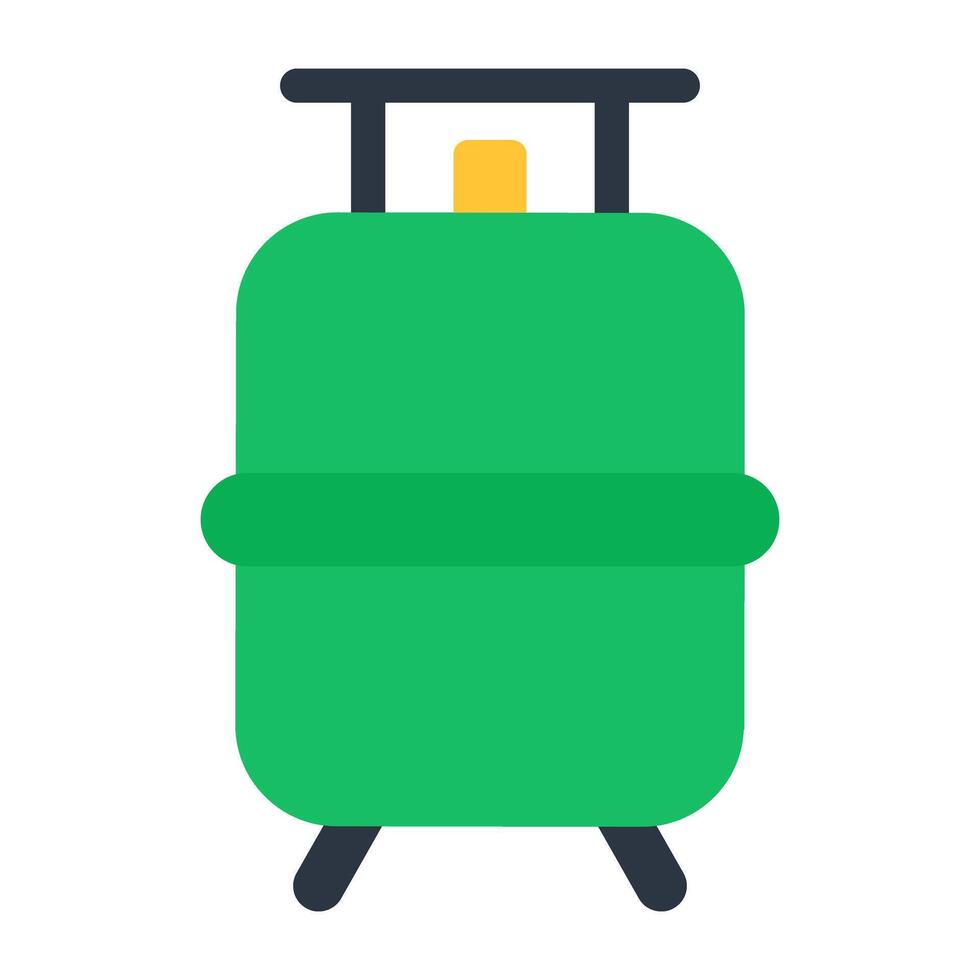 A flat design icon of gas cylinder vector