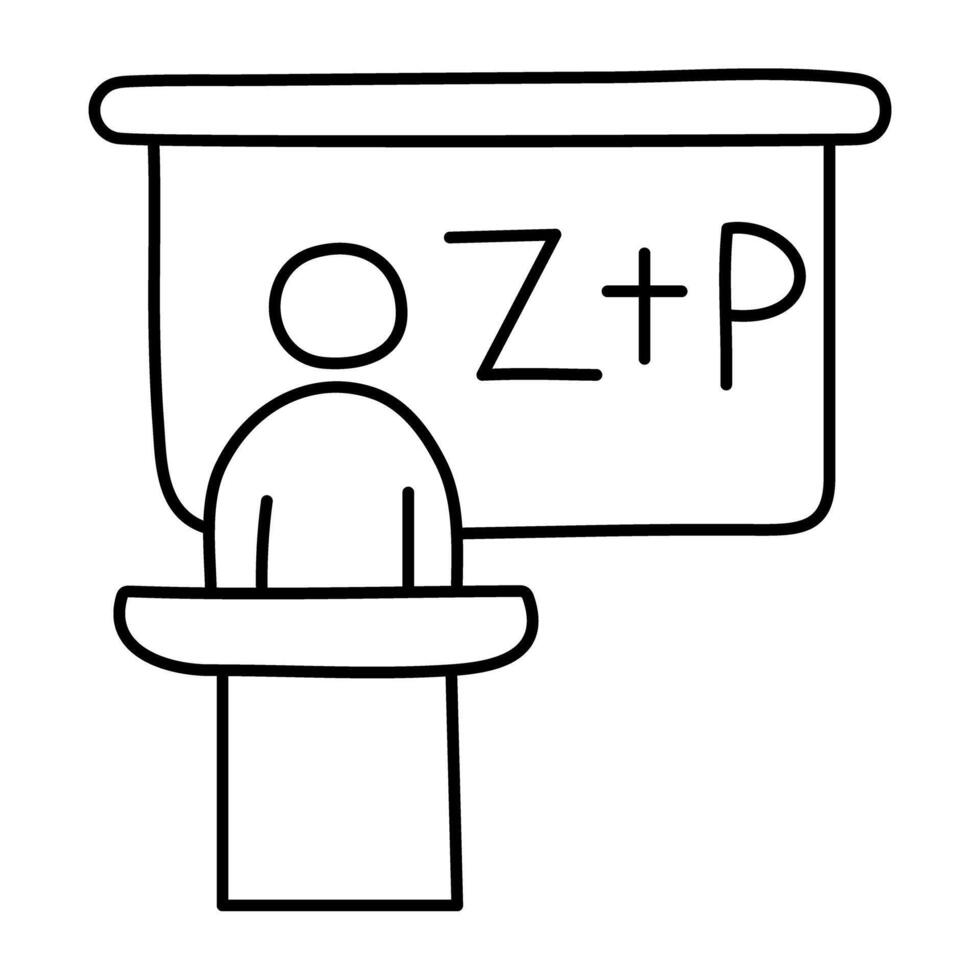 A beautiful icon design of lecture vector