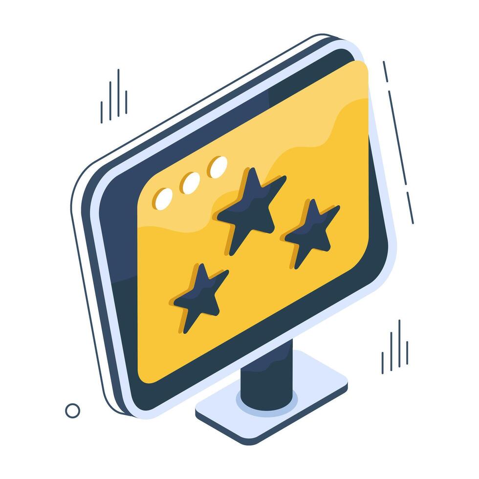 An icon design of web ratings vector
