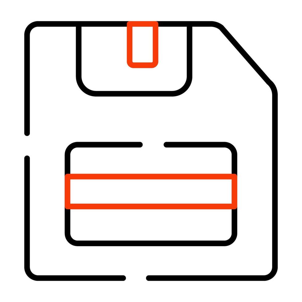 Floppy disk icon, editable vector