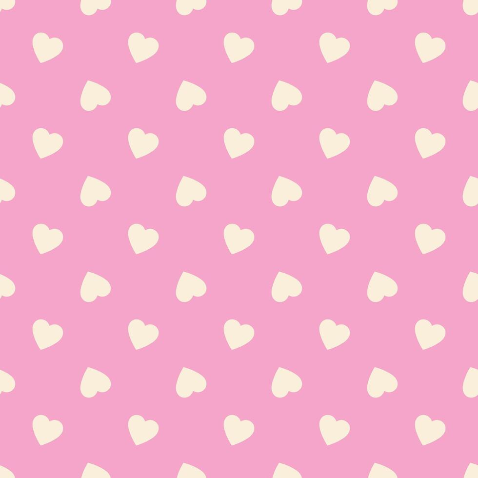 Heart seamless pattern, endless texture. Light yellow hearts on pink background, vector illustration. Valentine's Day Pattern. Anniversary, birthday design. Love, sweet moment, wedding design.