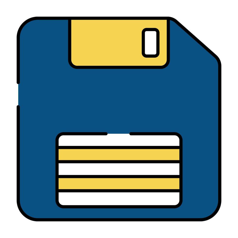 A modern design icon of floppy disk vector
