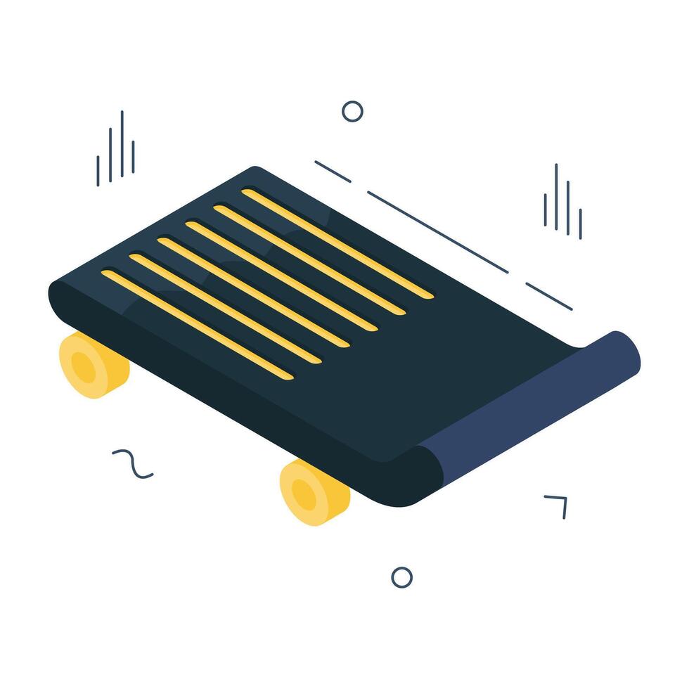 An icon design of skateboard vector