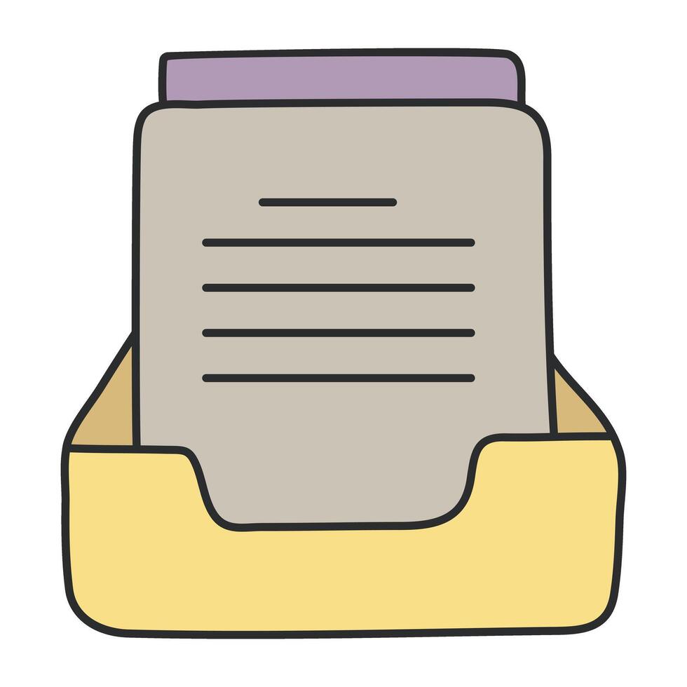 An icon design of file drawer vector