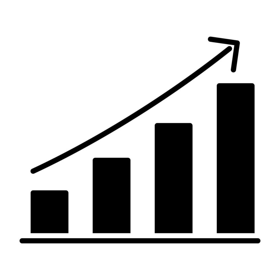 A perfect design icon of growth chart vector