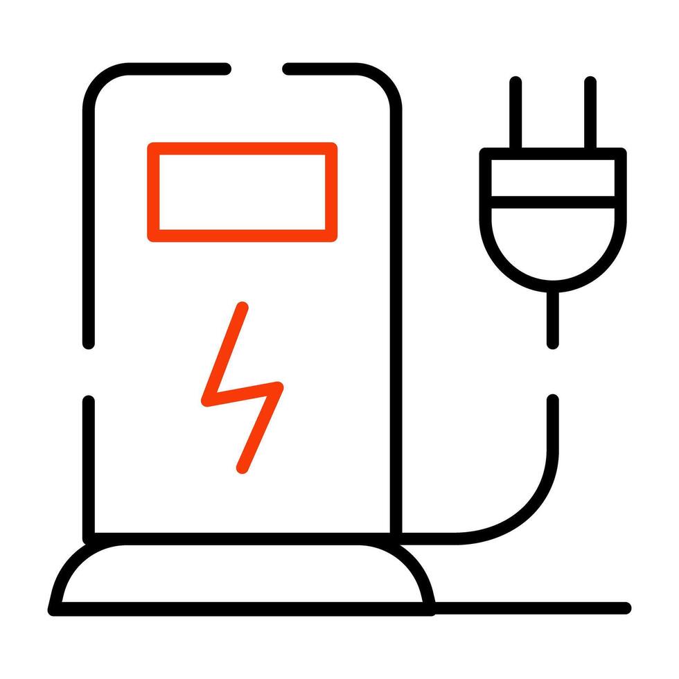 A premium download icon of electric charging station vector