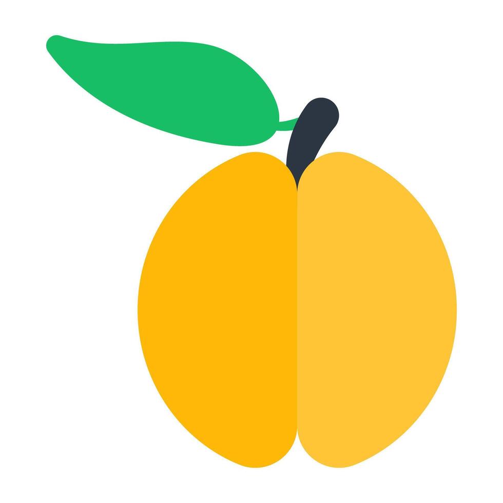 A fresh peach fruit icon, editable vector