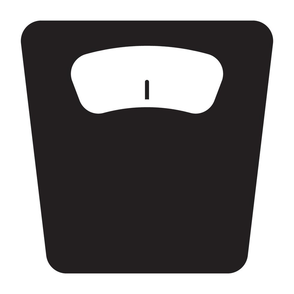 Icon of weight scale, editable vector