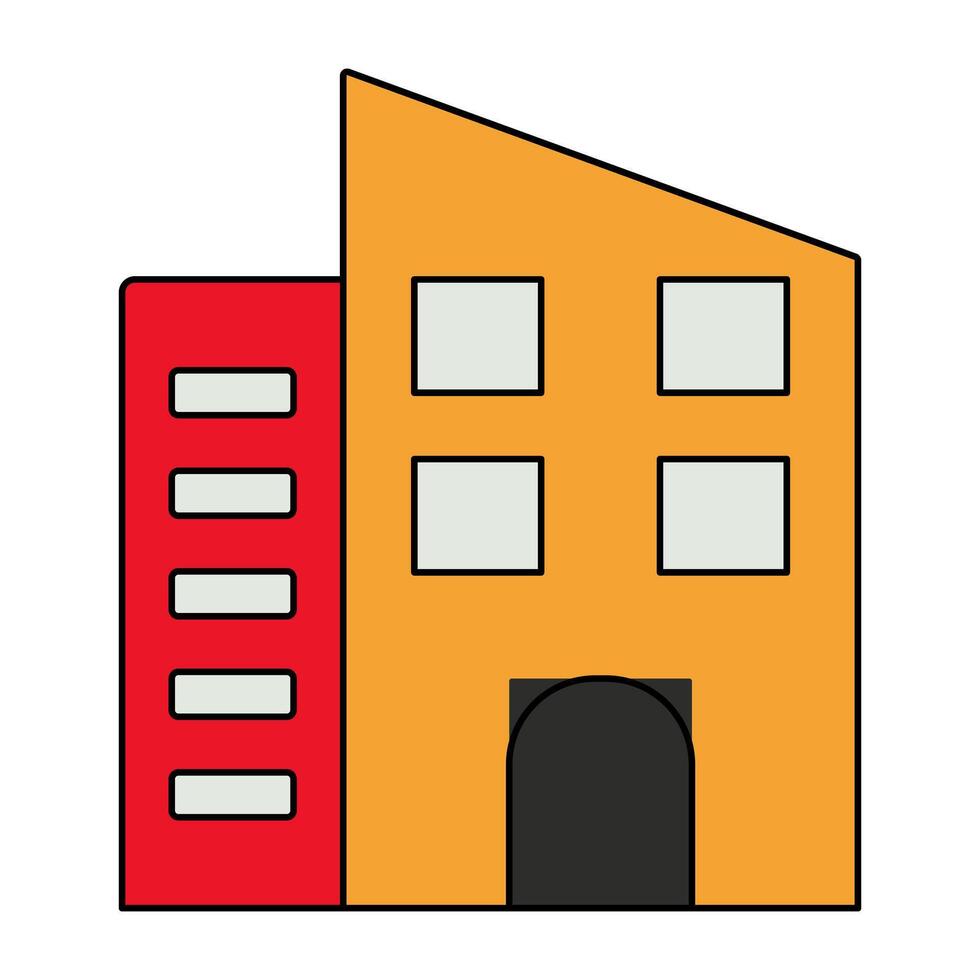 A unique design icon of city architecture vector