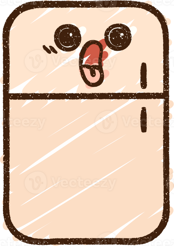 Refrigerator Chalk Drawing png