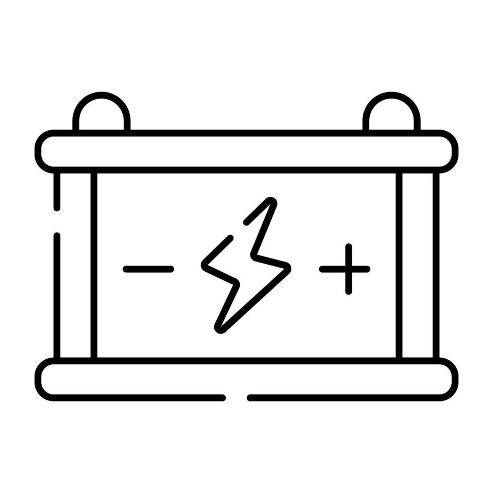 un único diseño icono de coche batería vector