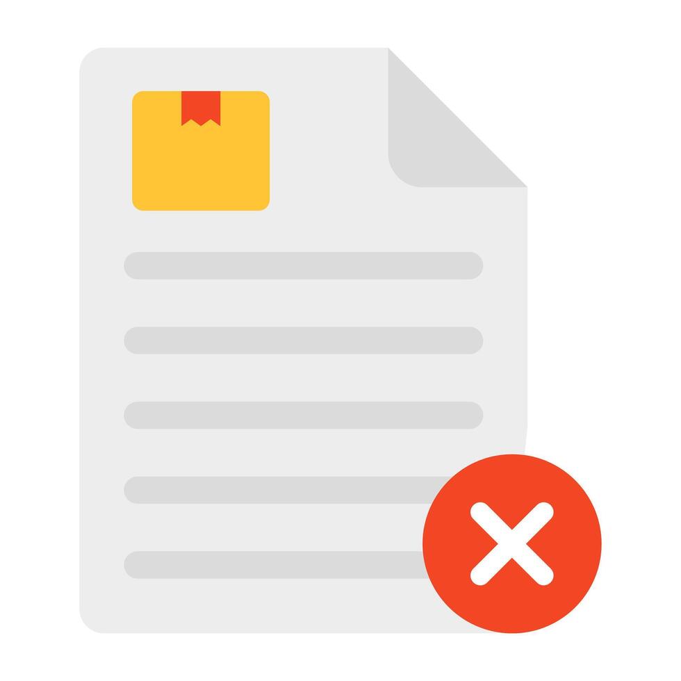 A unique design icon of no list vector