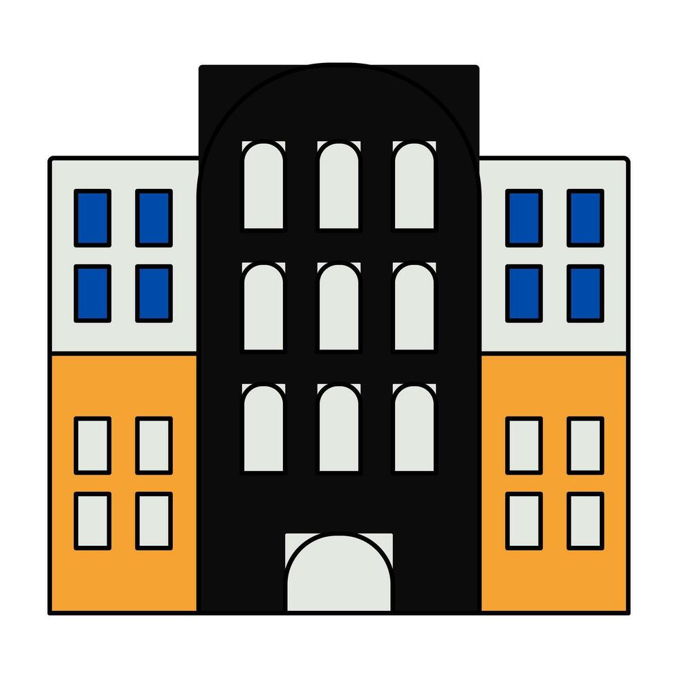 A unique design icon of city architecture vector