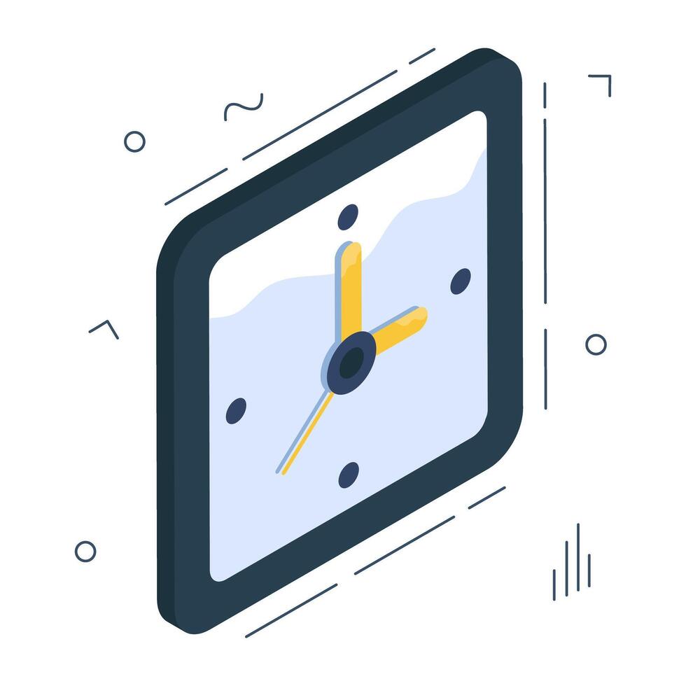 Editable design icon of wall clock vector