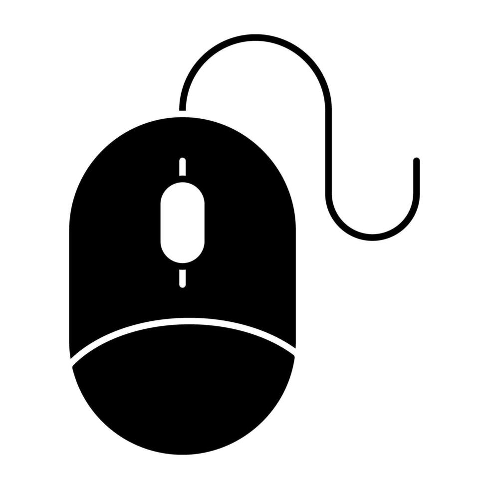 An editable design icon of computer mouse vector