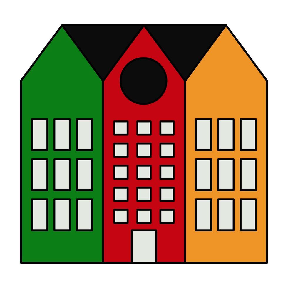 A unique design icon of city building vector