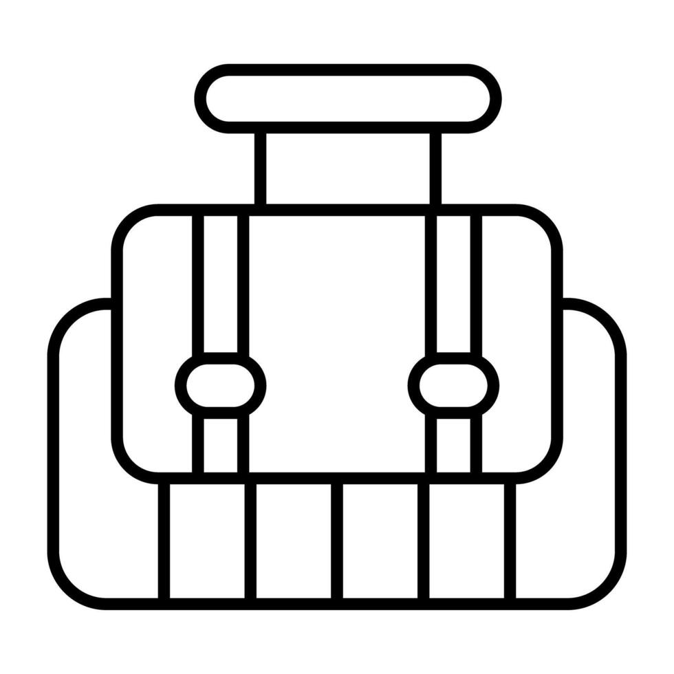 moderno estilo icono de cámara bolso vector