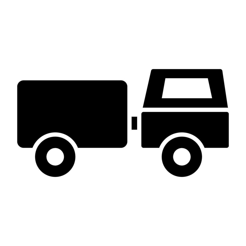 An icon design of tractor trolley vector