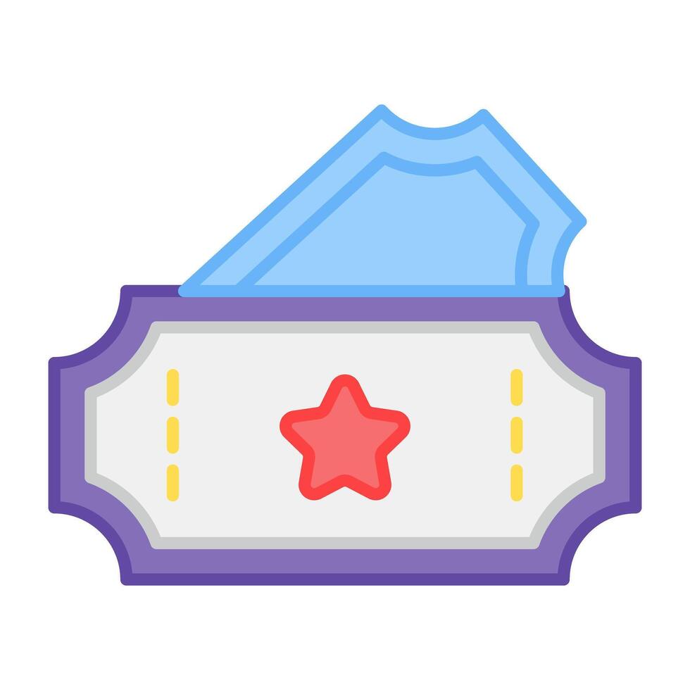 Tickets vouchers icon, editable vector