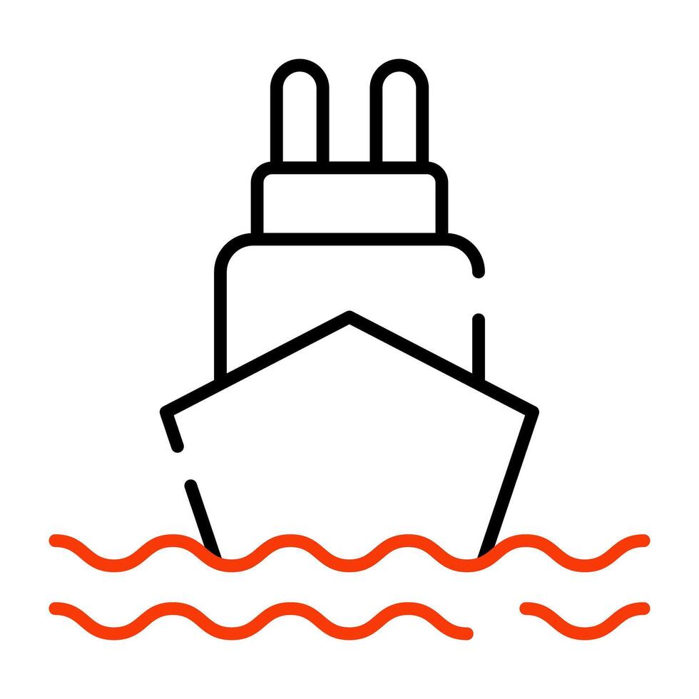 un moderno diseño icono de barco vector