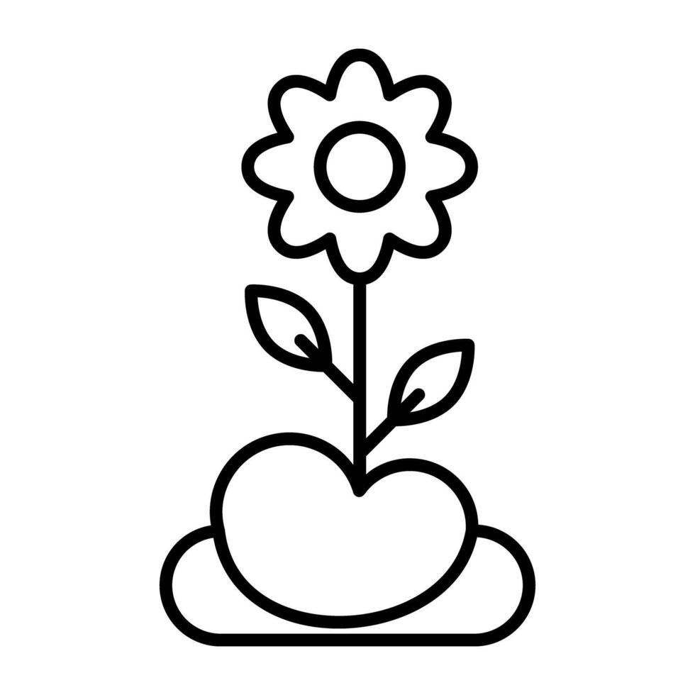 A premium download icon of growing plant vector