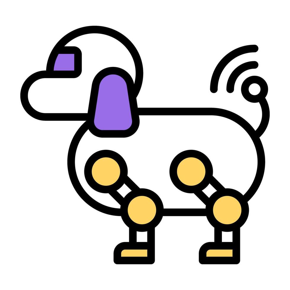 moderno diseño icono de robot perro vector