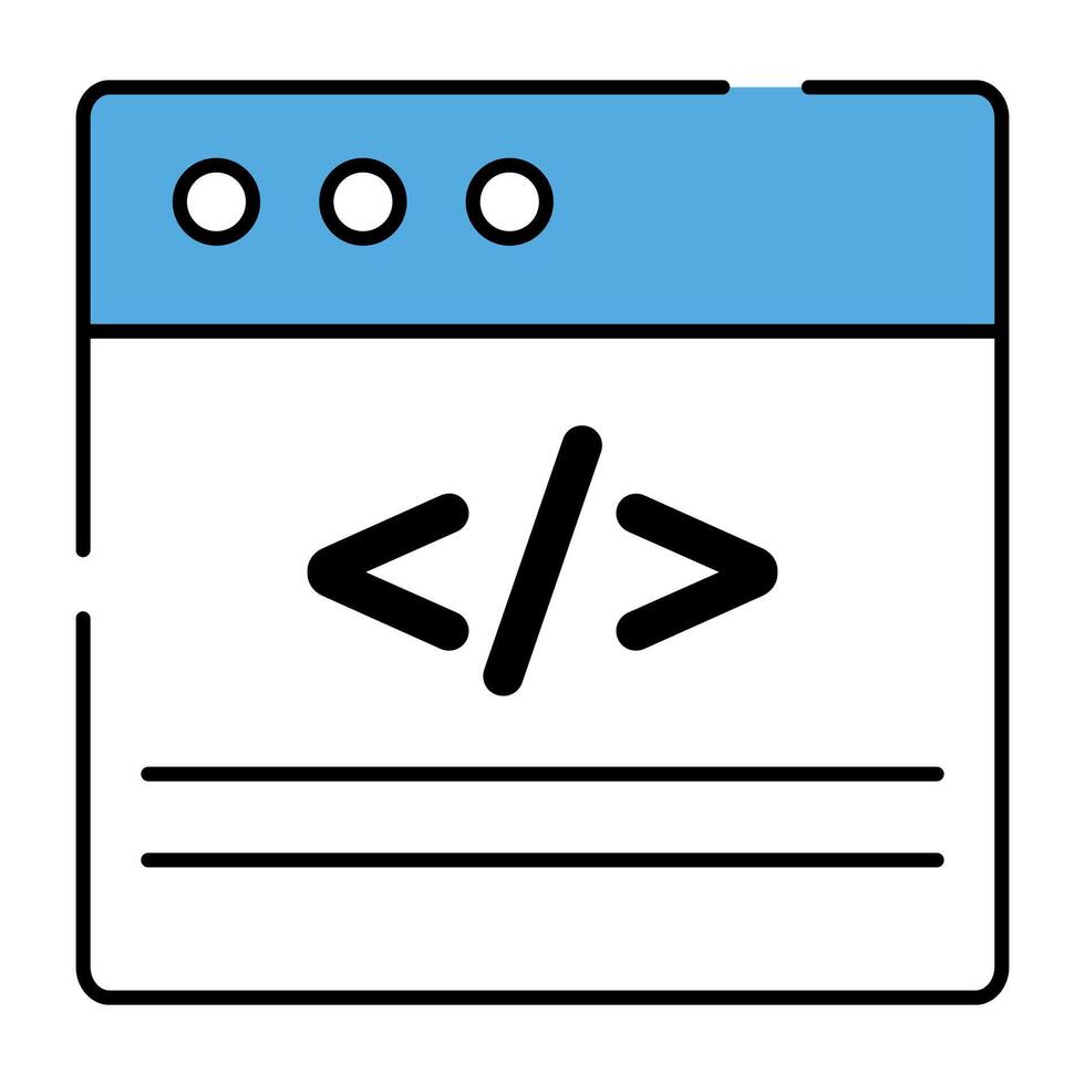 An icon design of web programming vector