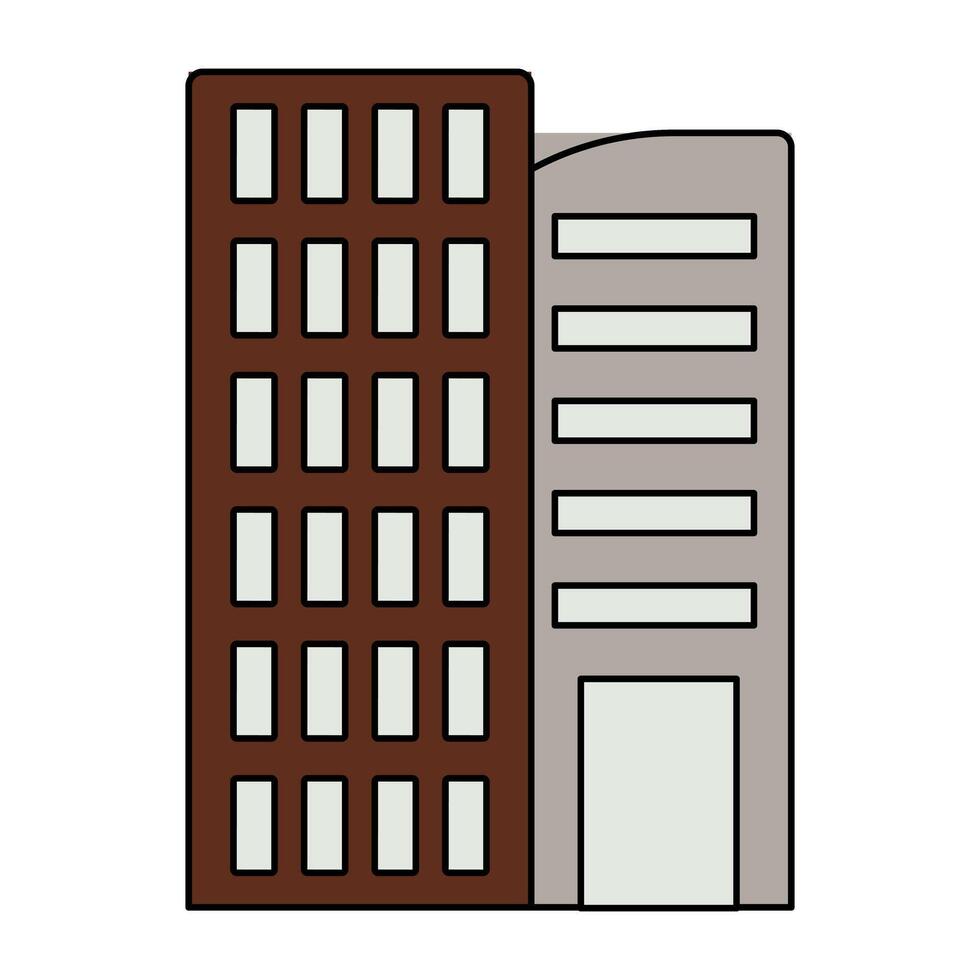 un único diseño icono de ciudad arquitectura vector