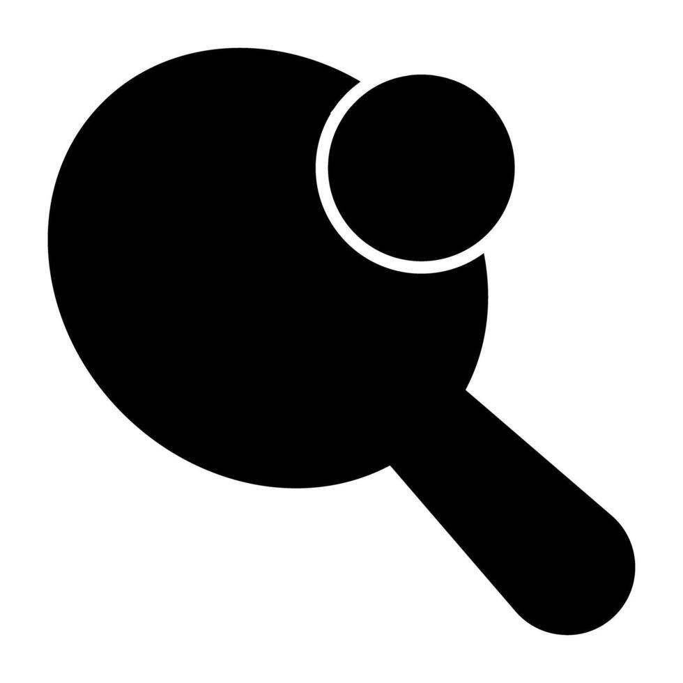 Racket with ball, icon of table tennis vector