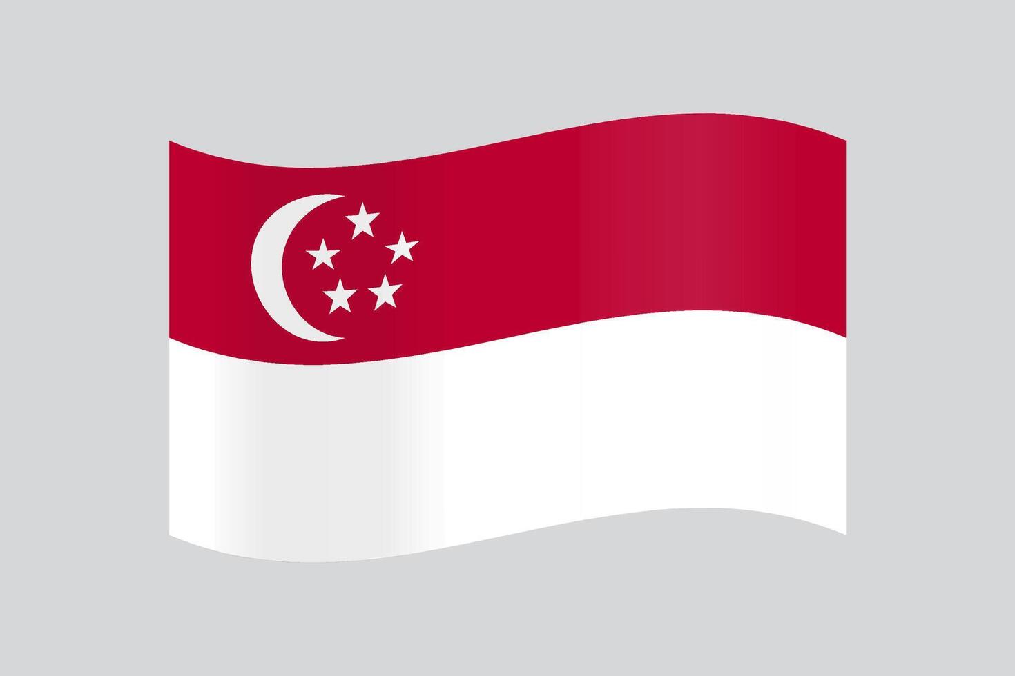 oficial vector Singapur bandera diseño