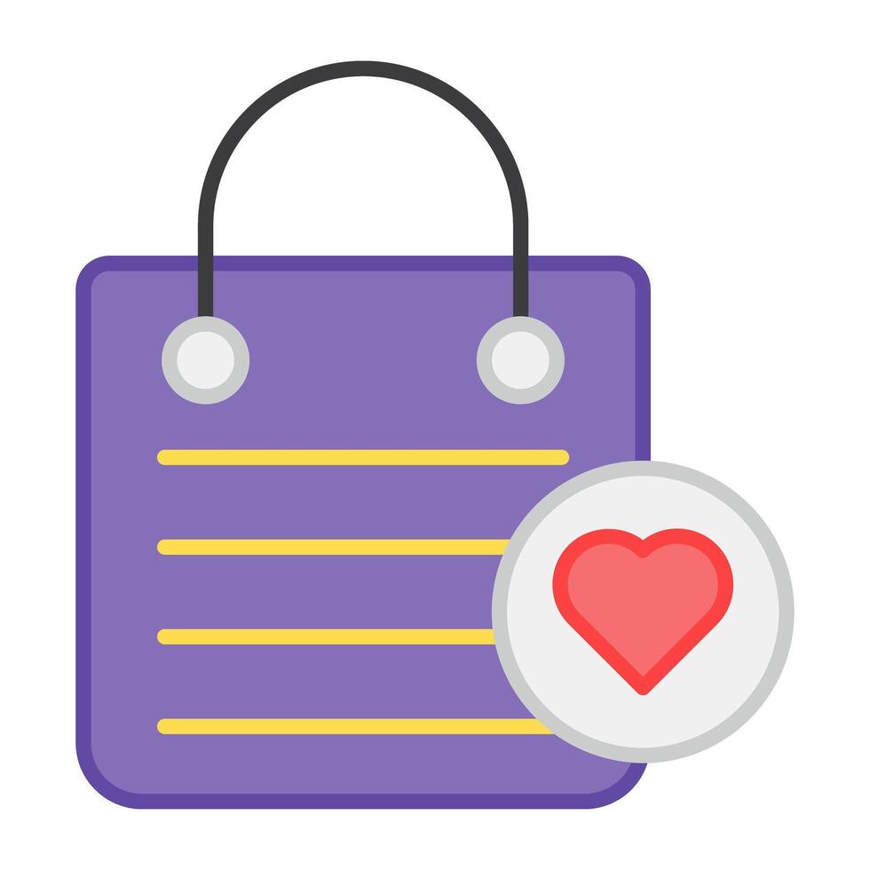 A premium download icon of favorite shopping vector