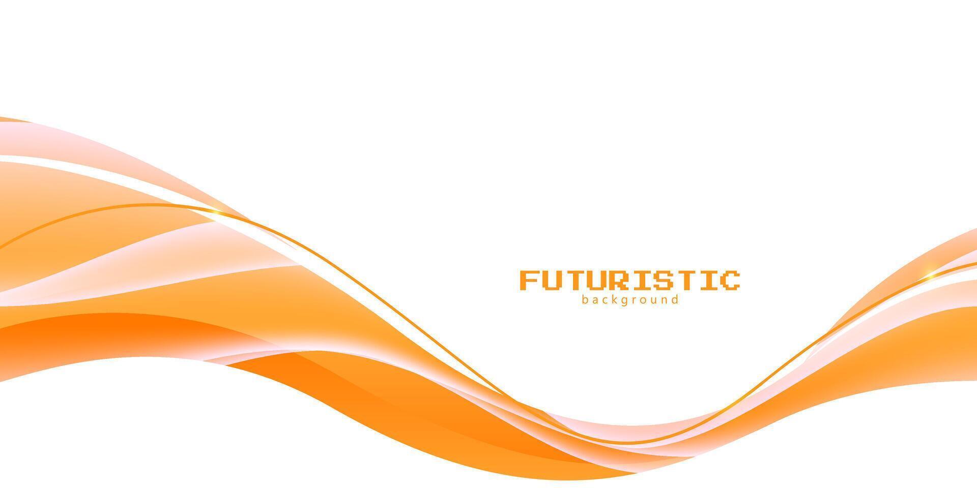 orange and white futuristic background with gradient color vector