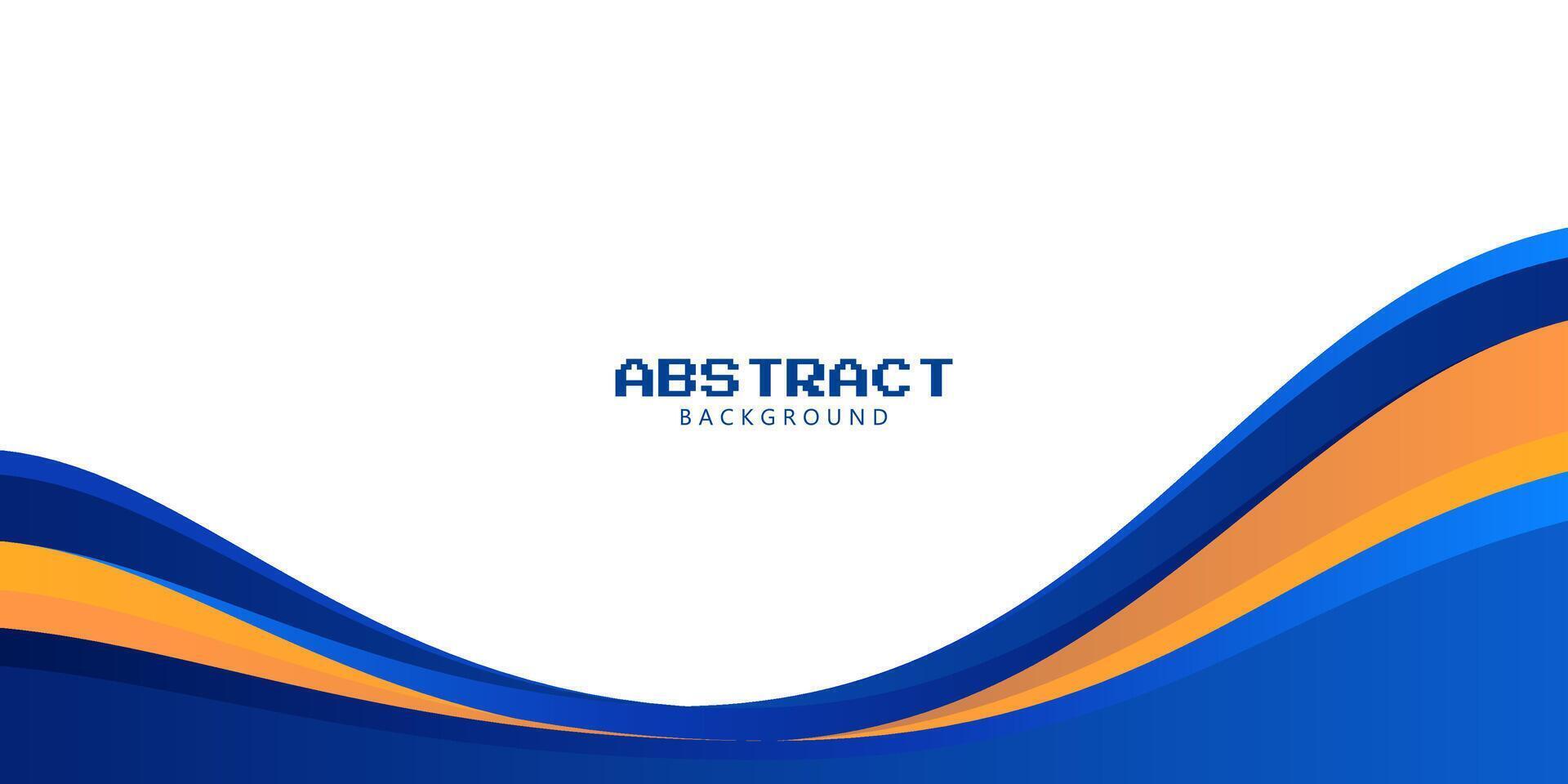 abstract background with blue, orange and white color gradient concept vector