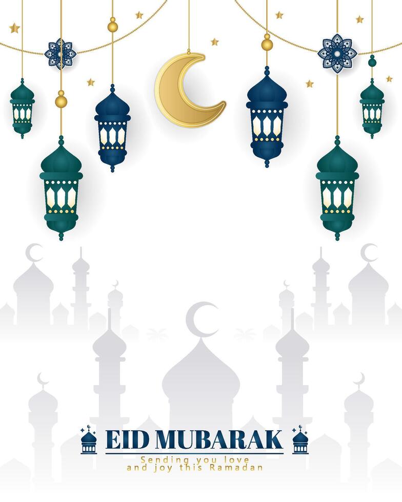 elegante eid Mubarak fondo, para póster, marco concepto, volantes, ventas, cubrir. vector