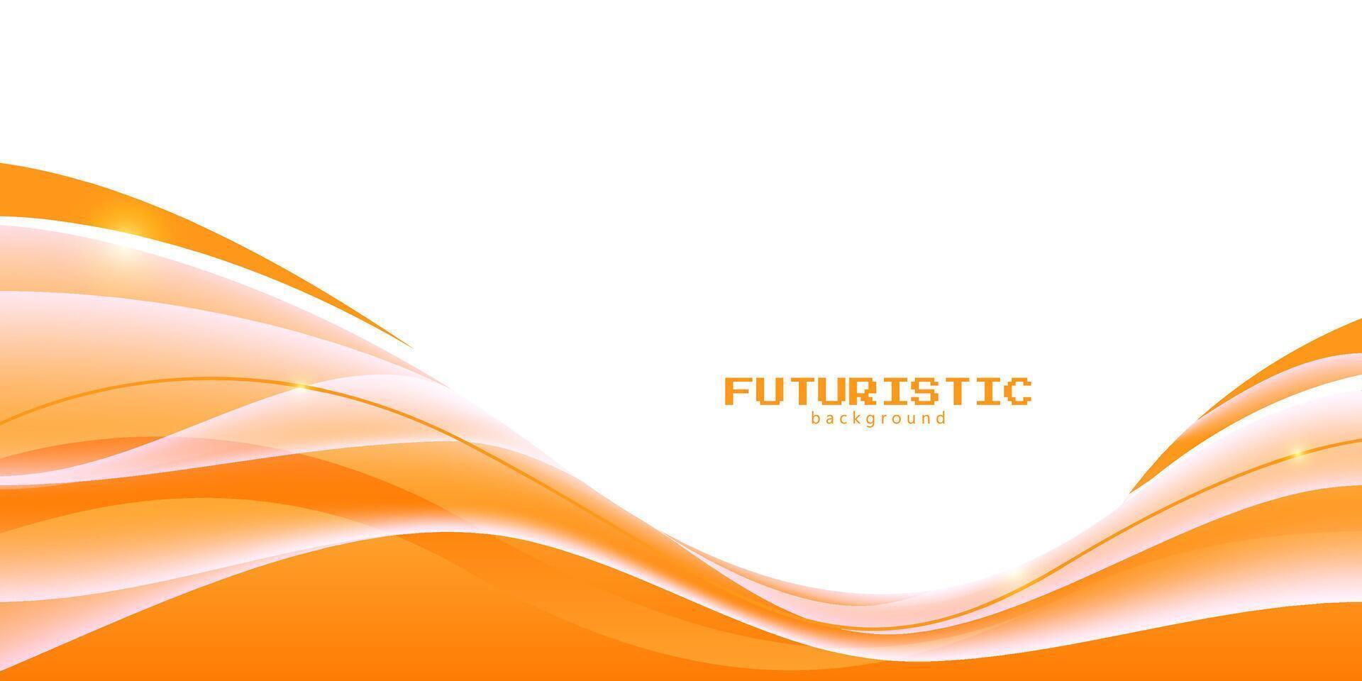 orange and white futuristic background with gradient color vector