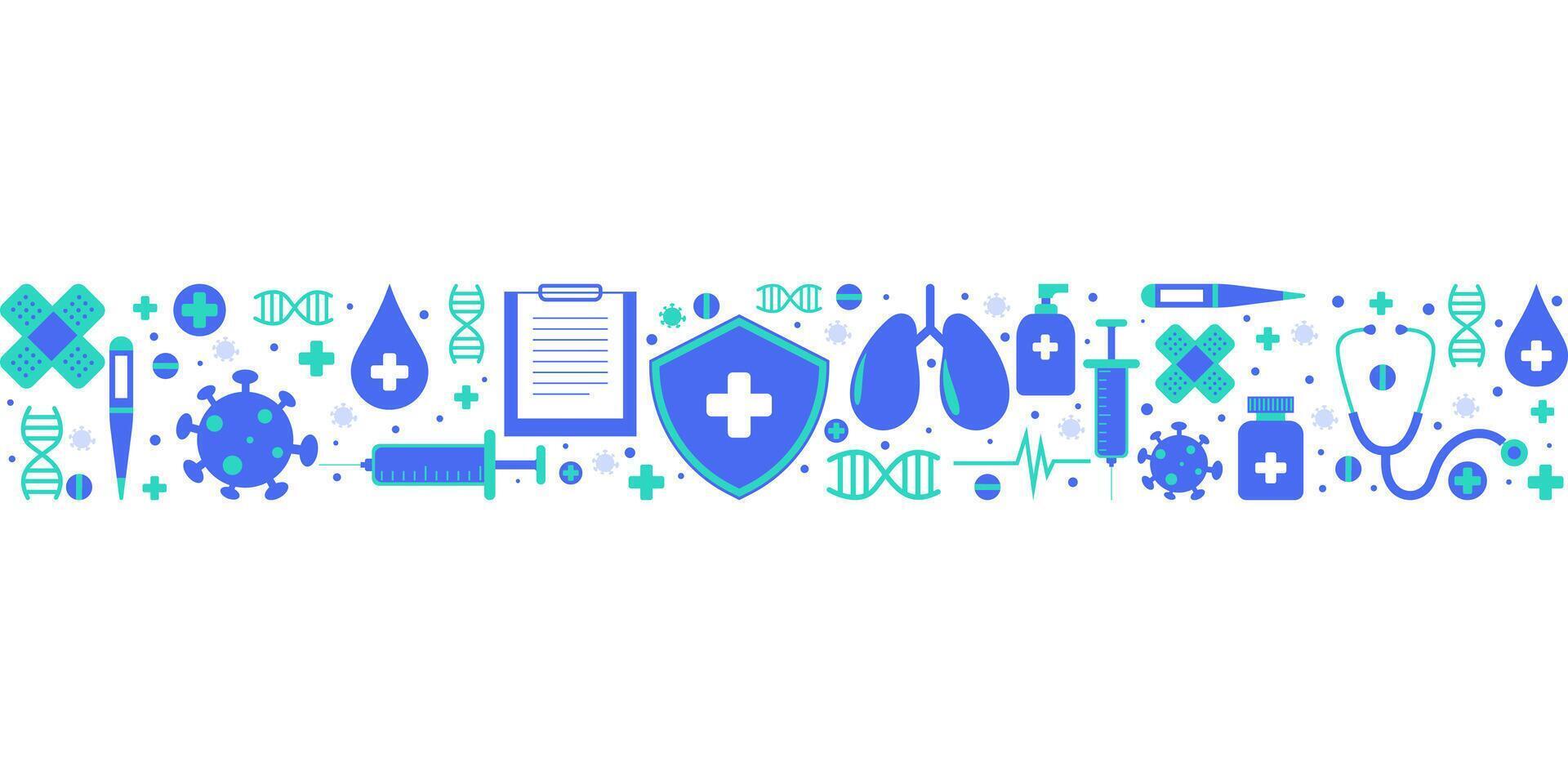 medical background with flat color concept vector