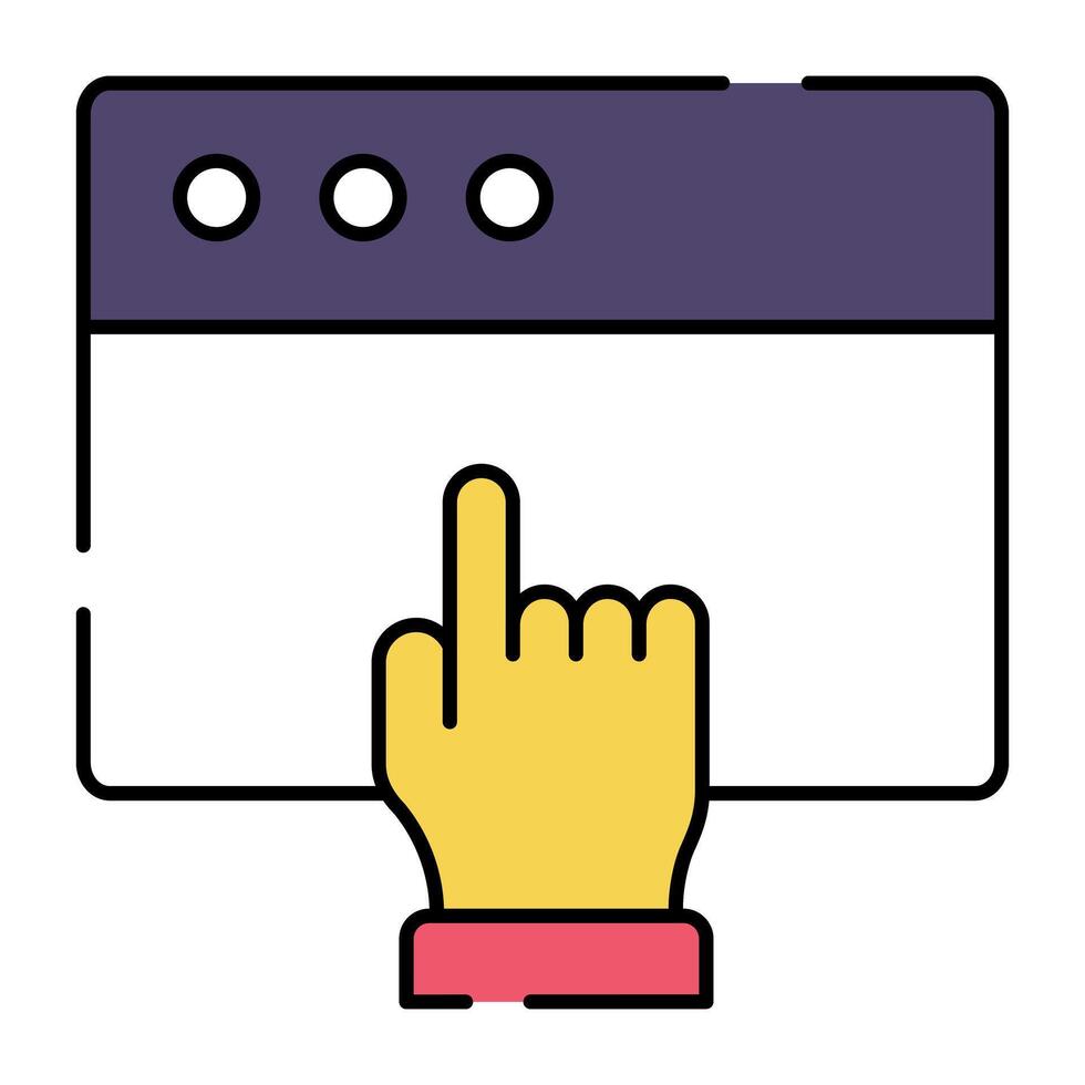 A trendy vector design of web click
