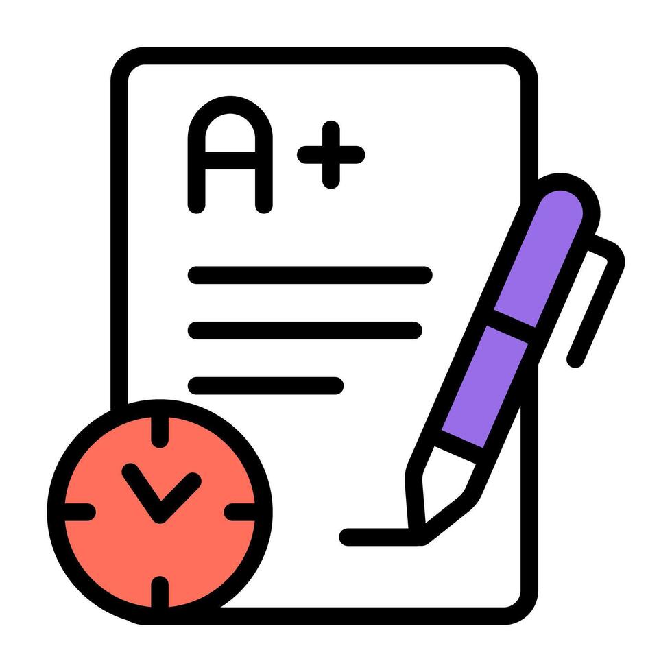 Modern design icon of exam grade vector