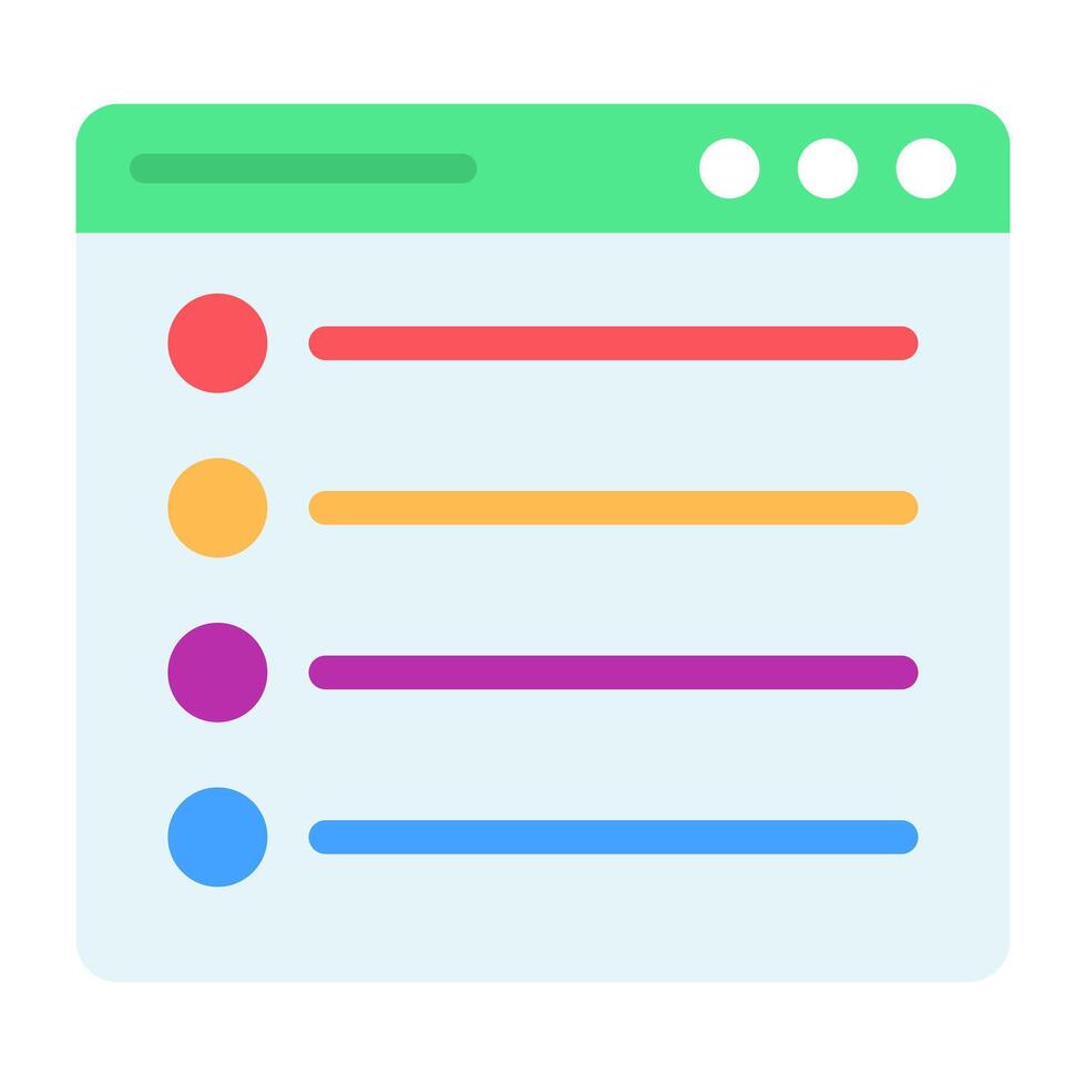Perfect design icon of web list vector