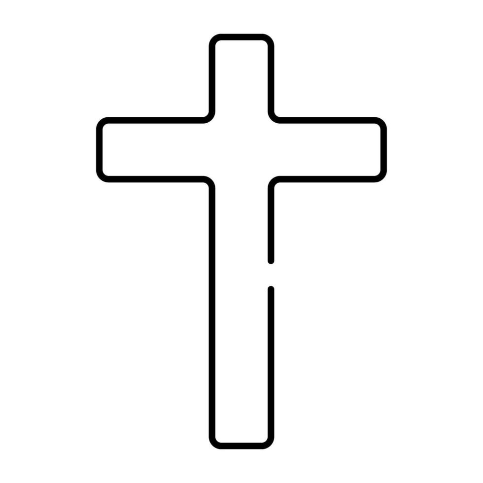 A premium download icon of christian cross vector